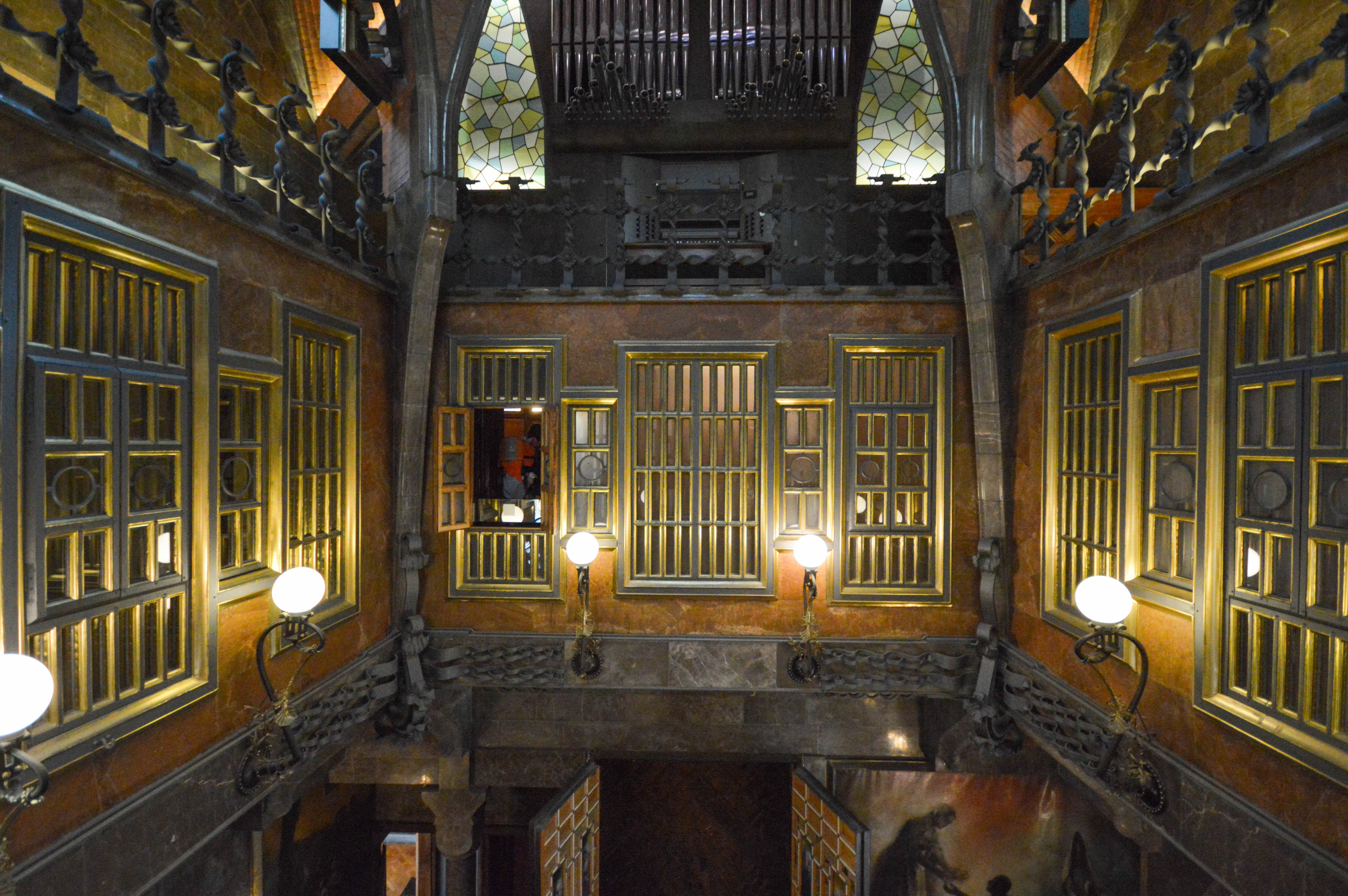 wooden doors and windows framed in gold