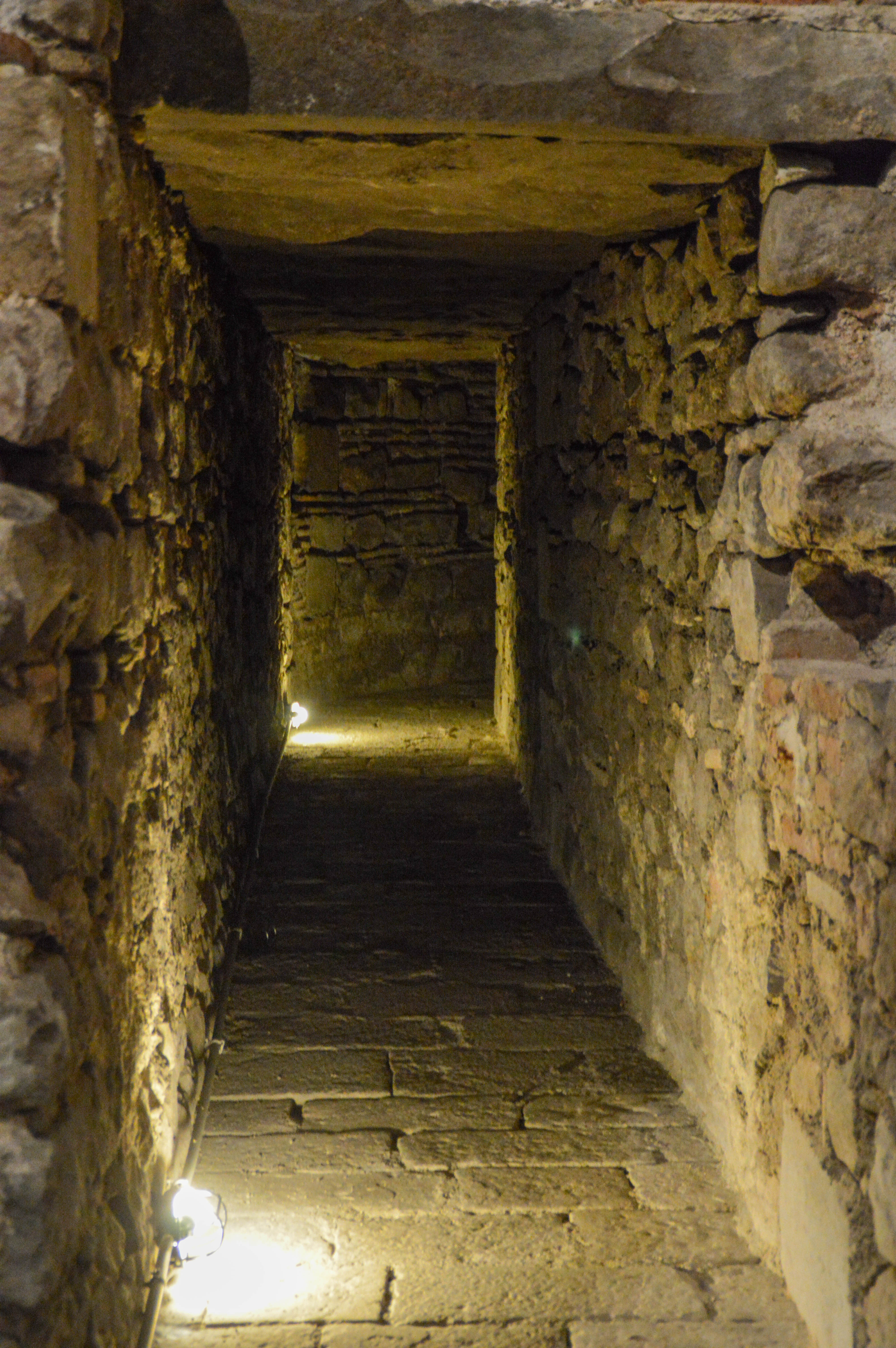 underground passage or tunnel