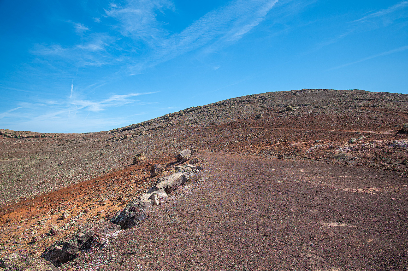 a barren, rocky hillside