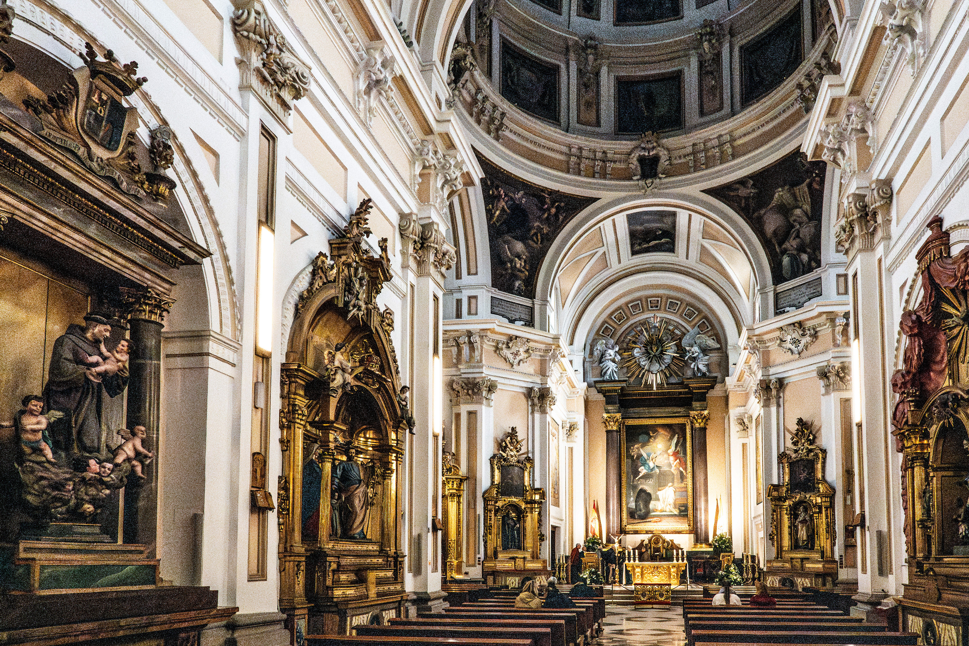 interior of a richly decorated church