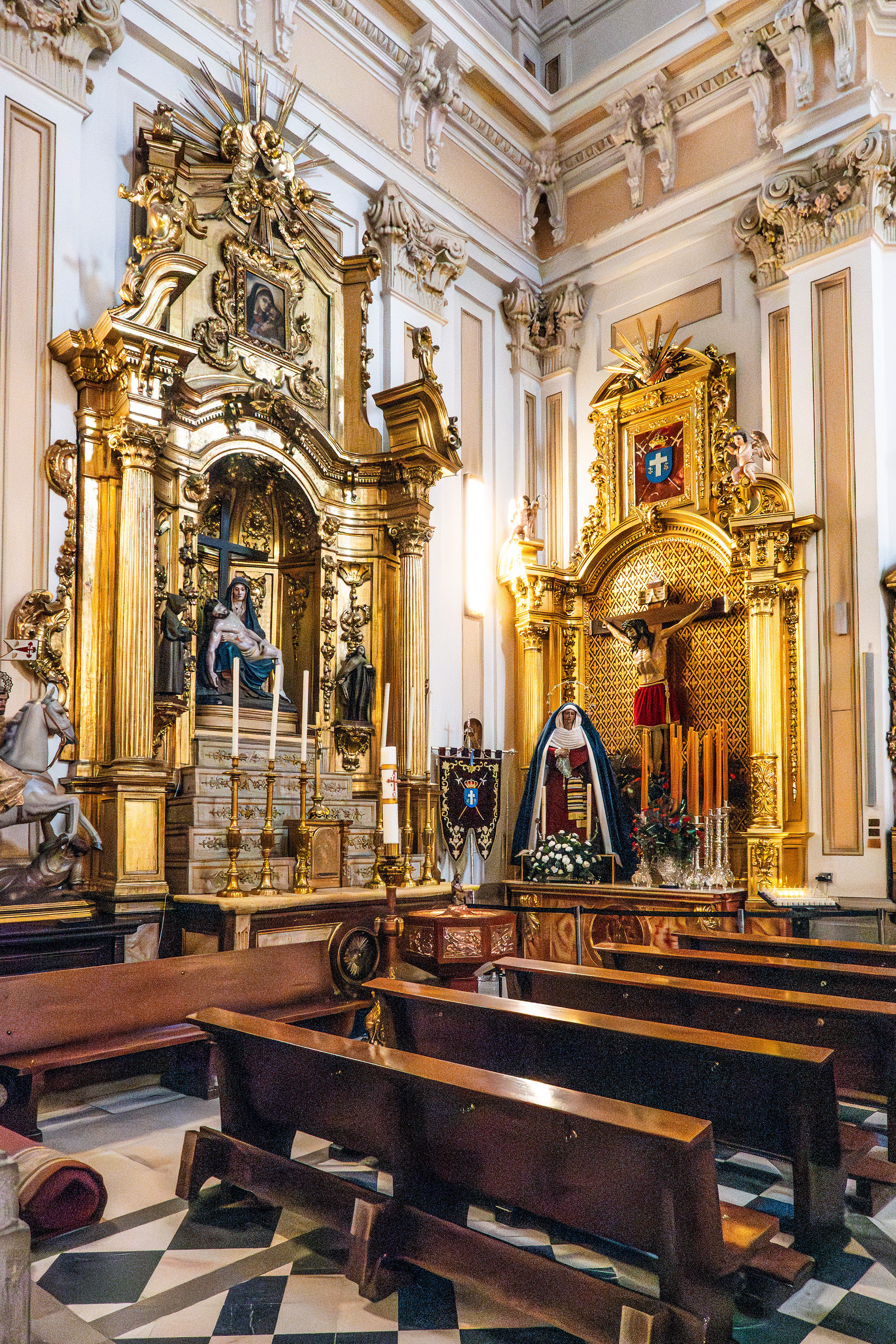 ornate altar, adorned with gold accents