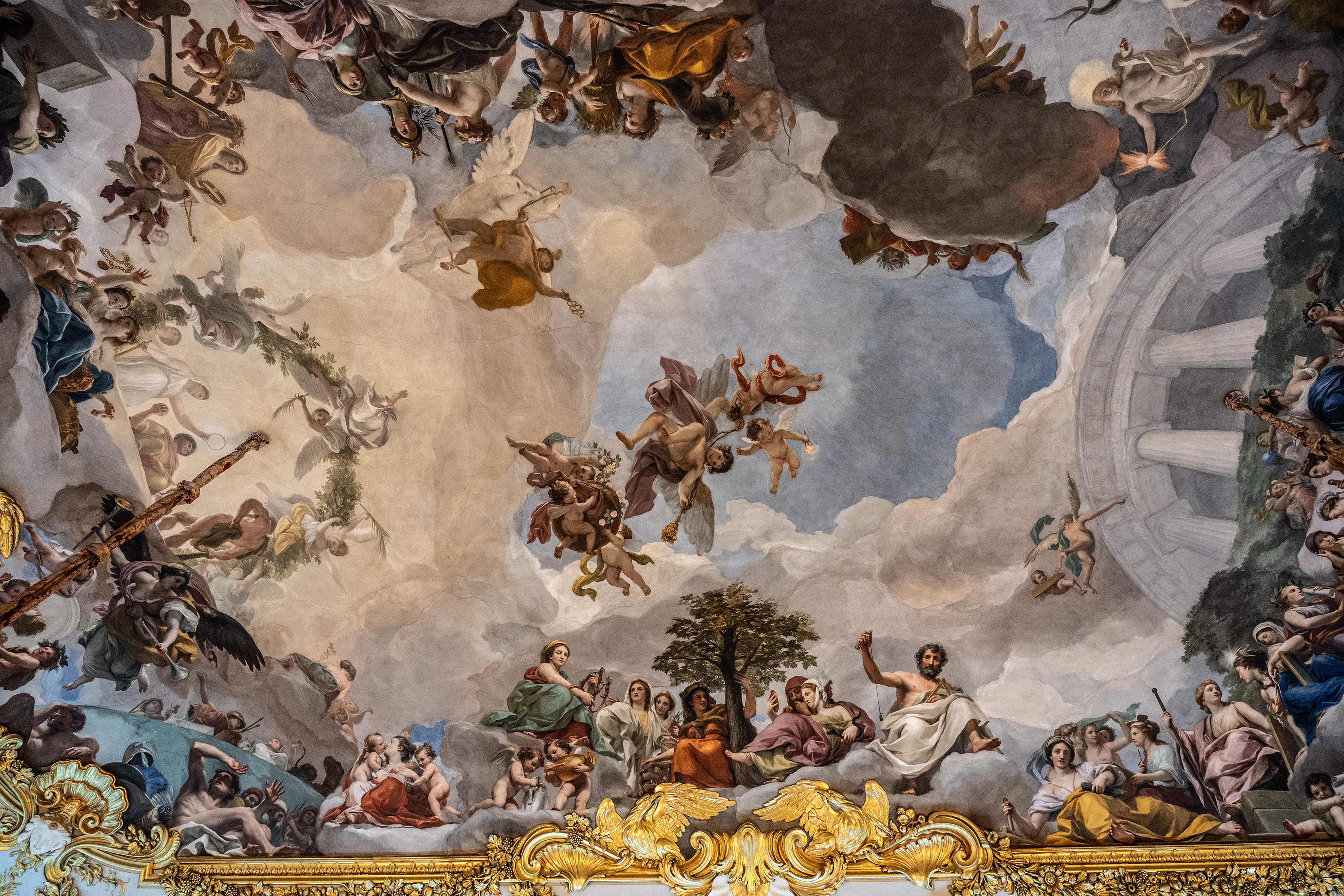 detailed and ornate ceiling fresco