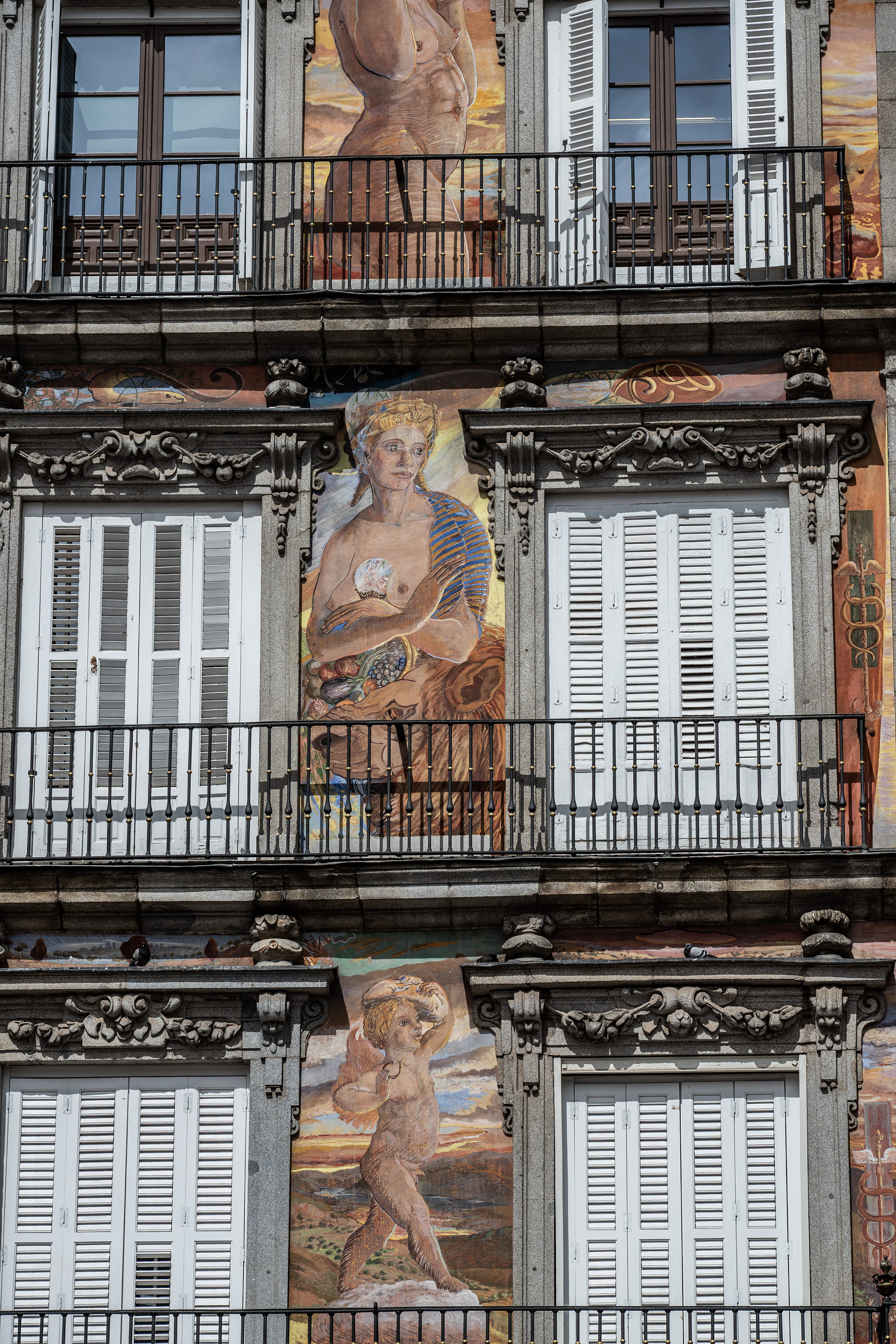 colorful murals of nude figures