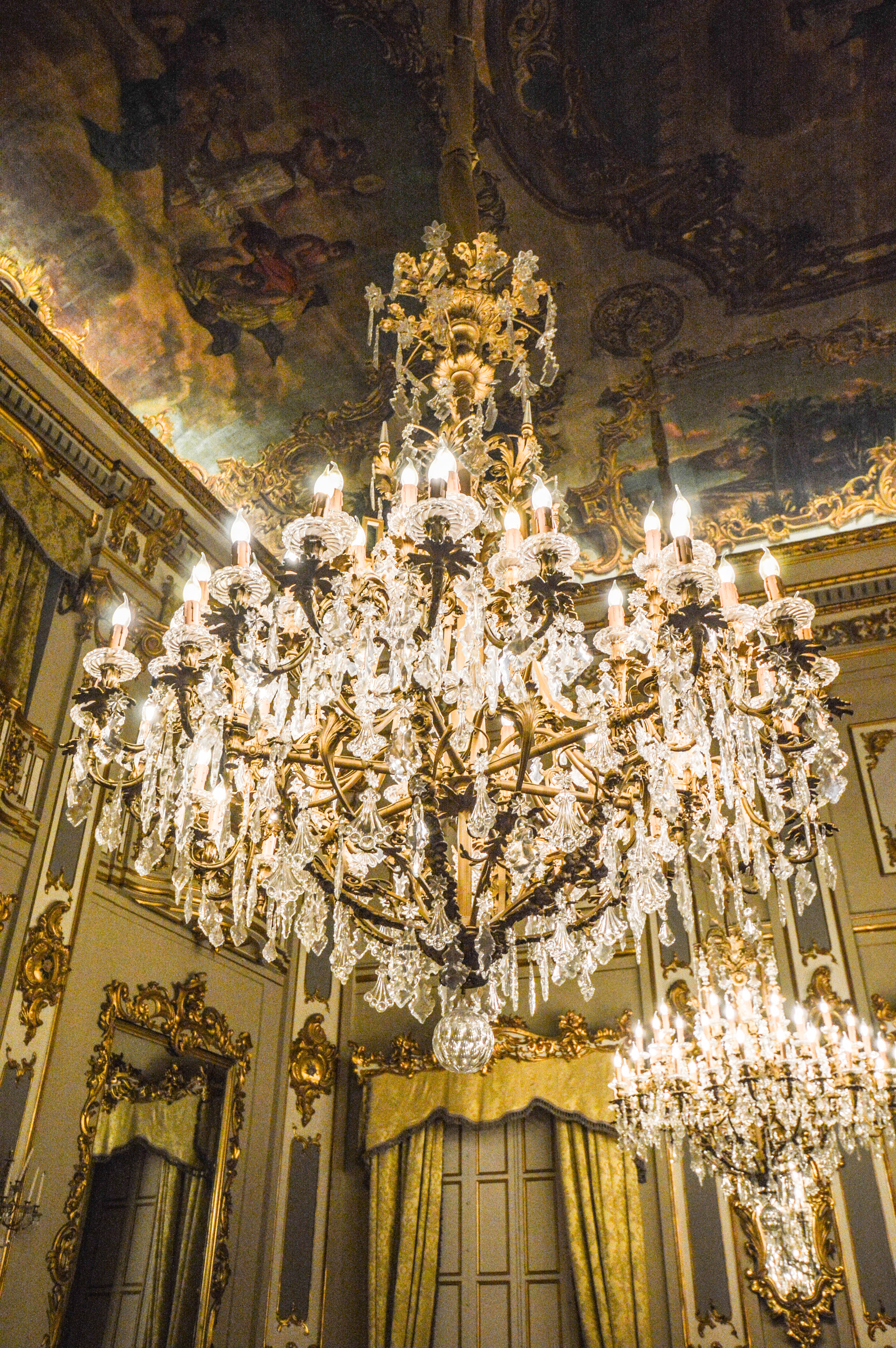 a grand, ornate chandelier