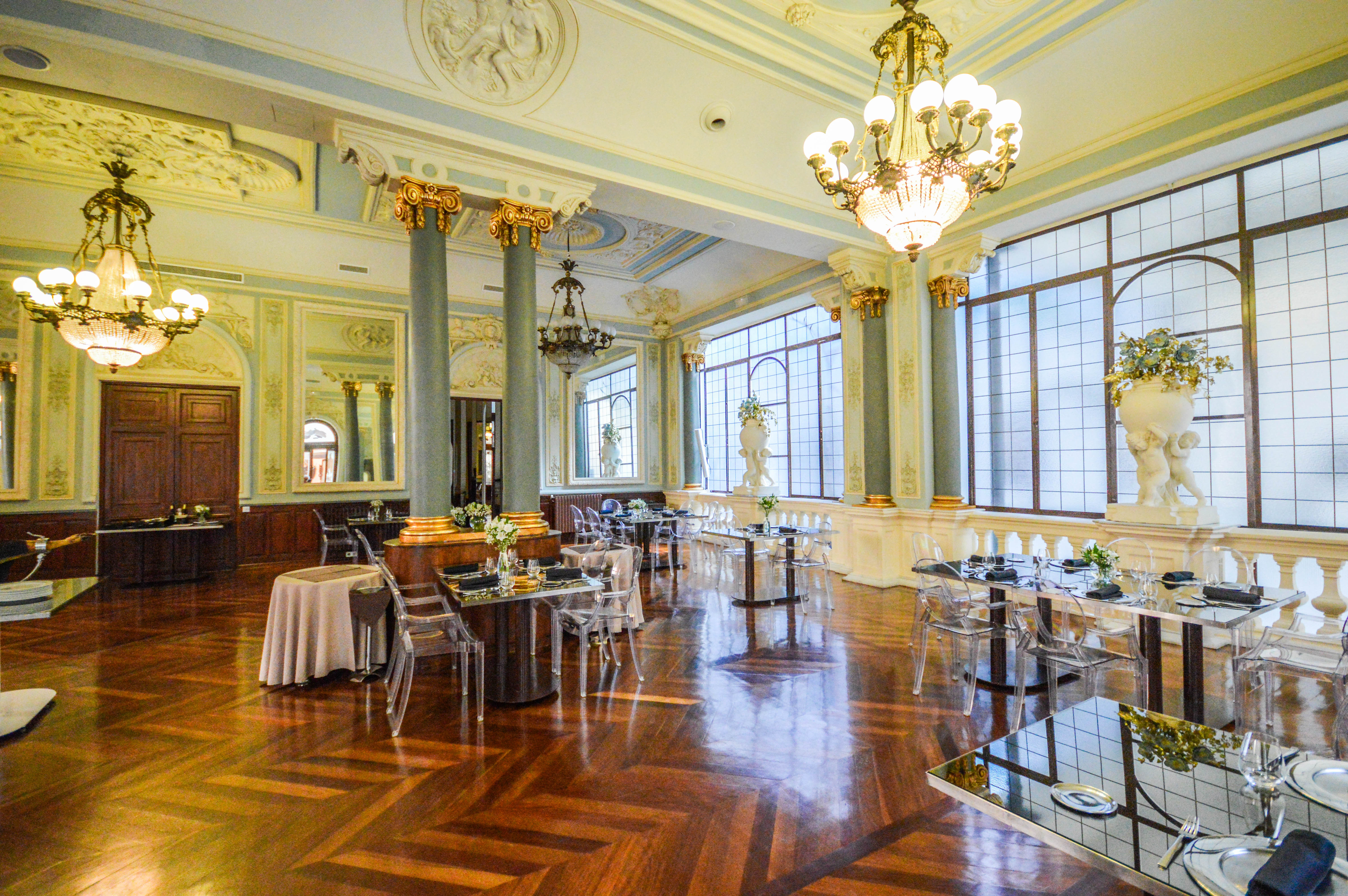 an elegantly designed dining room