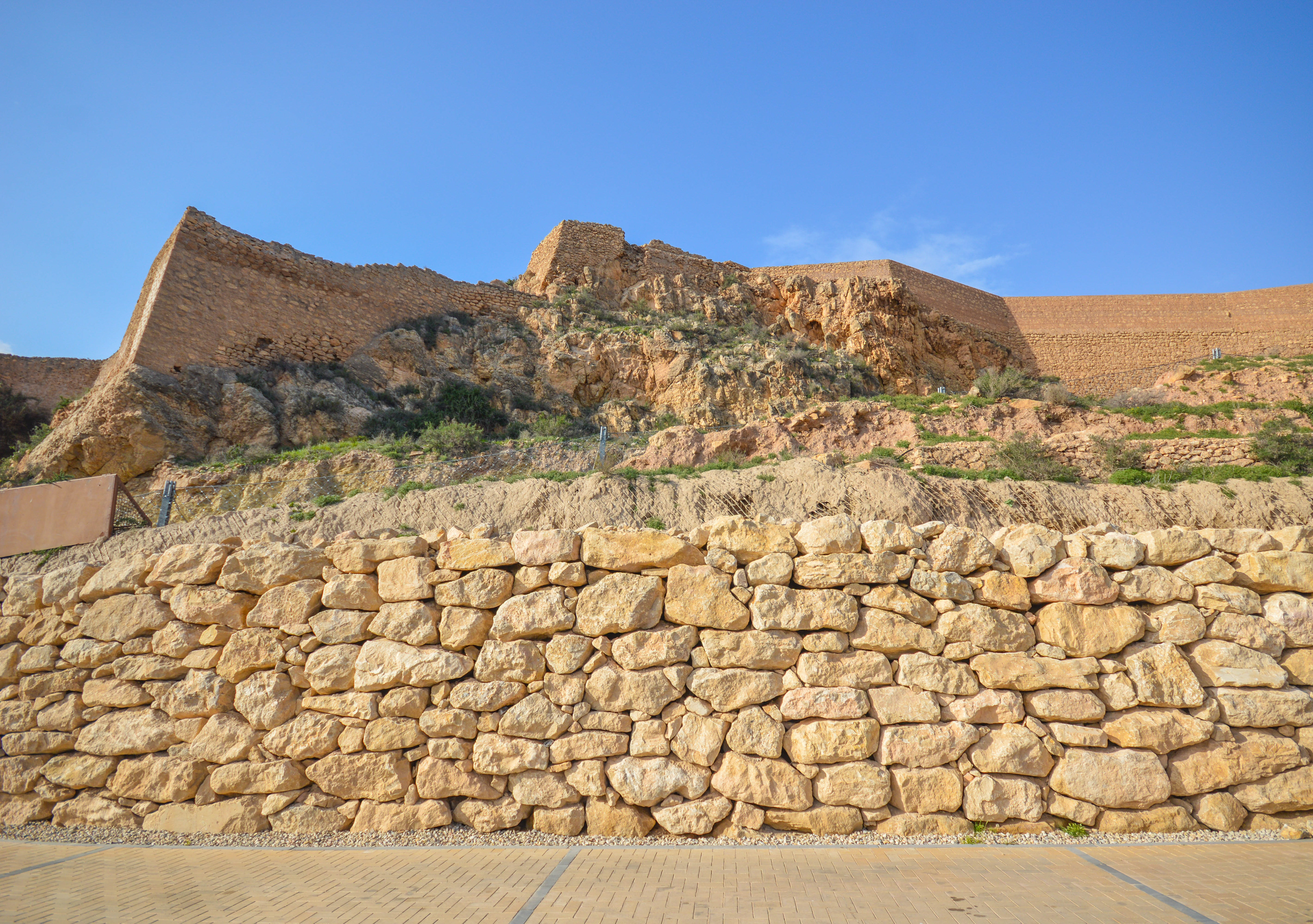 fort or castle, built on a rocky hillside