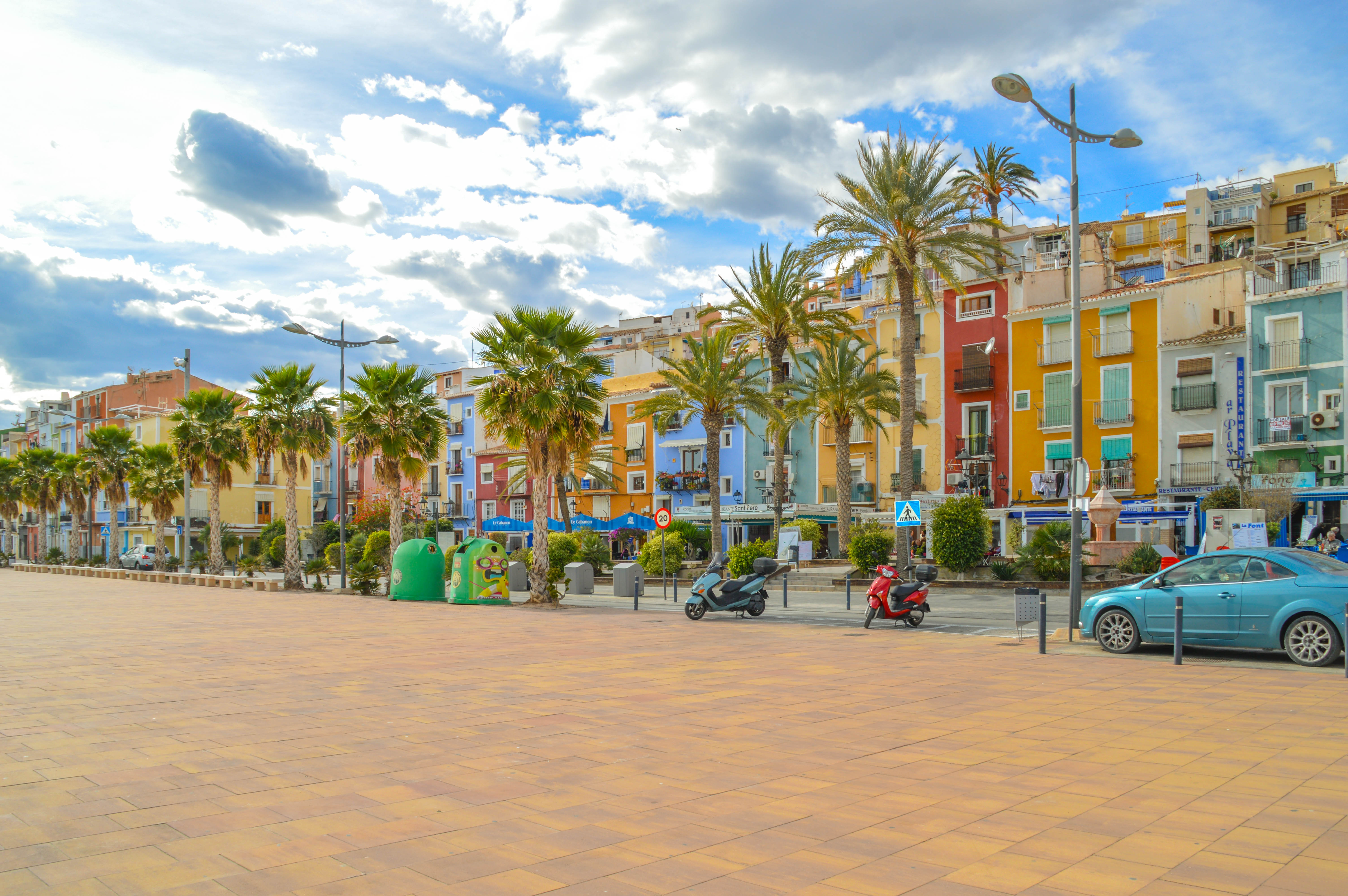 a vibrant street scene