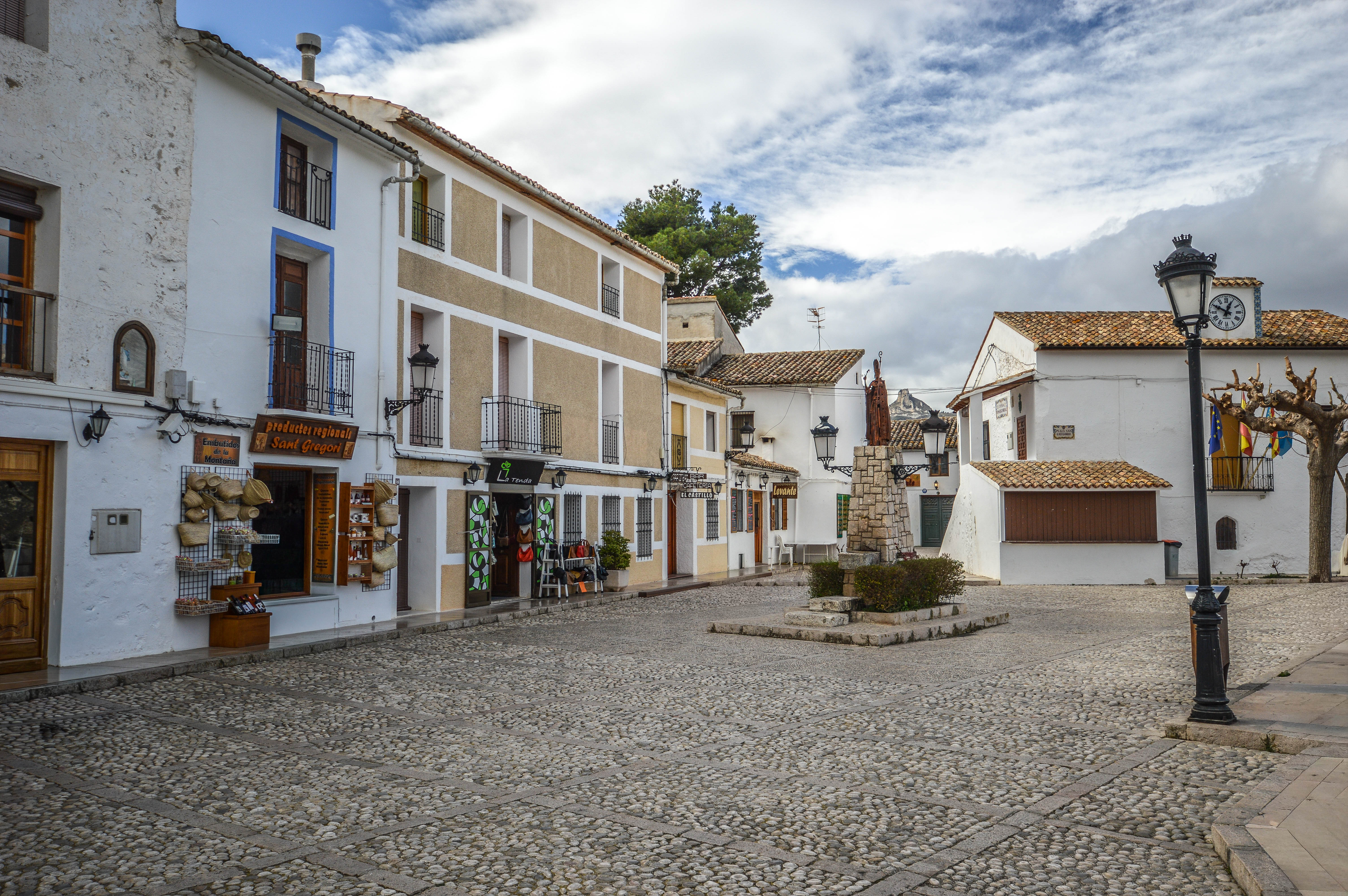 a quaint, cobblestone street