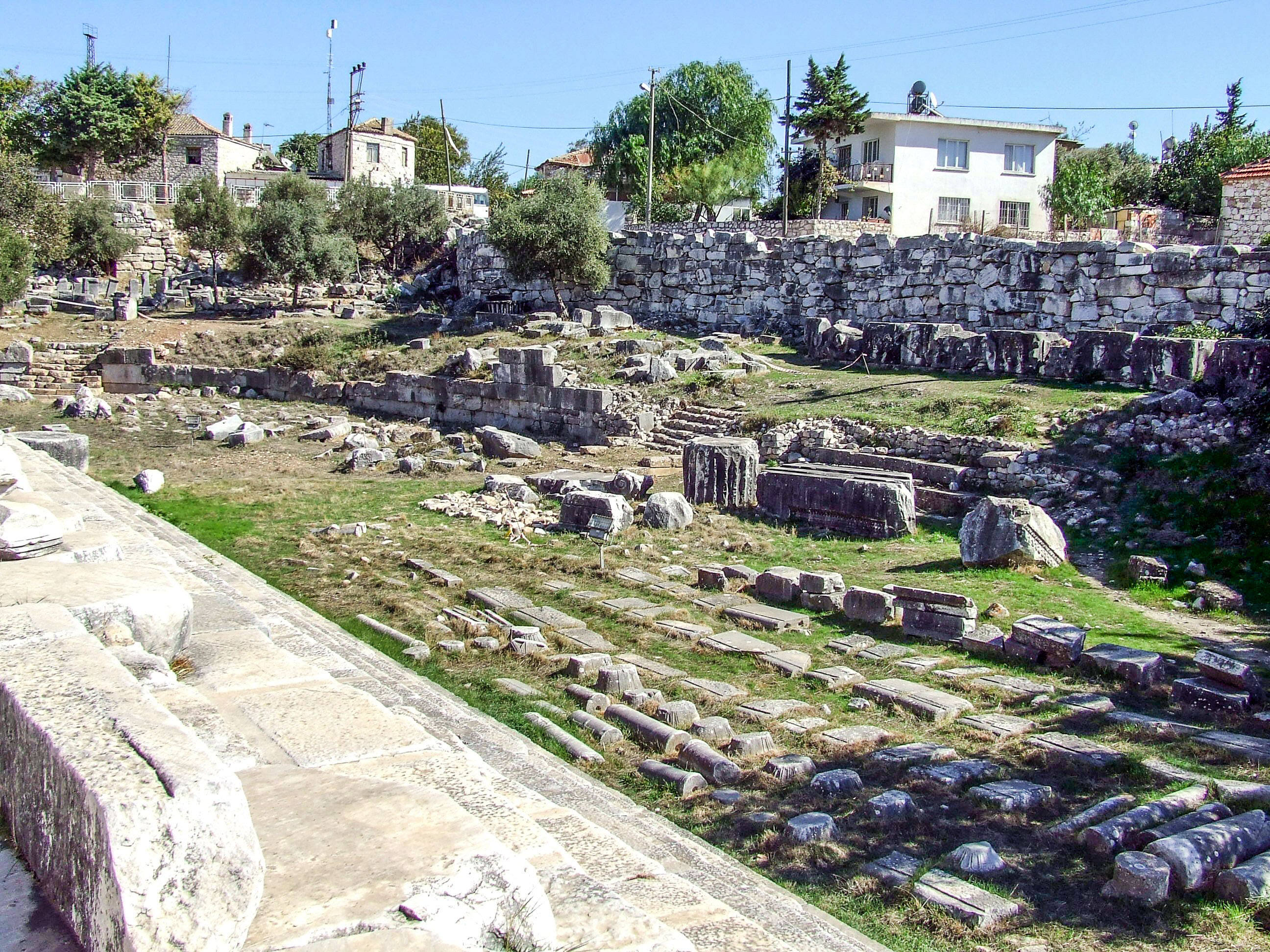 stone seating arranged in tiers
