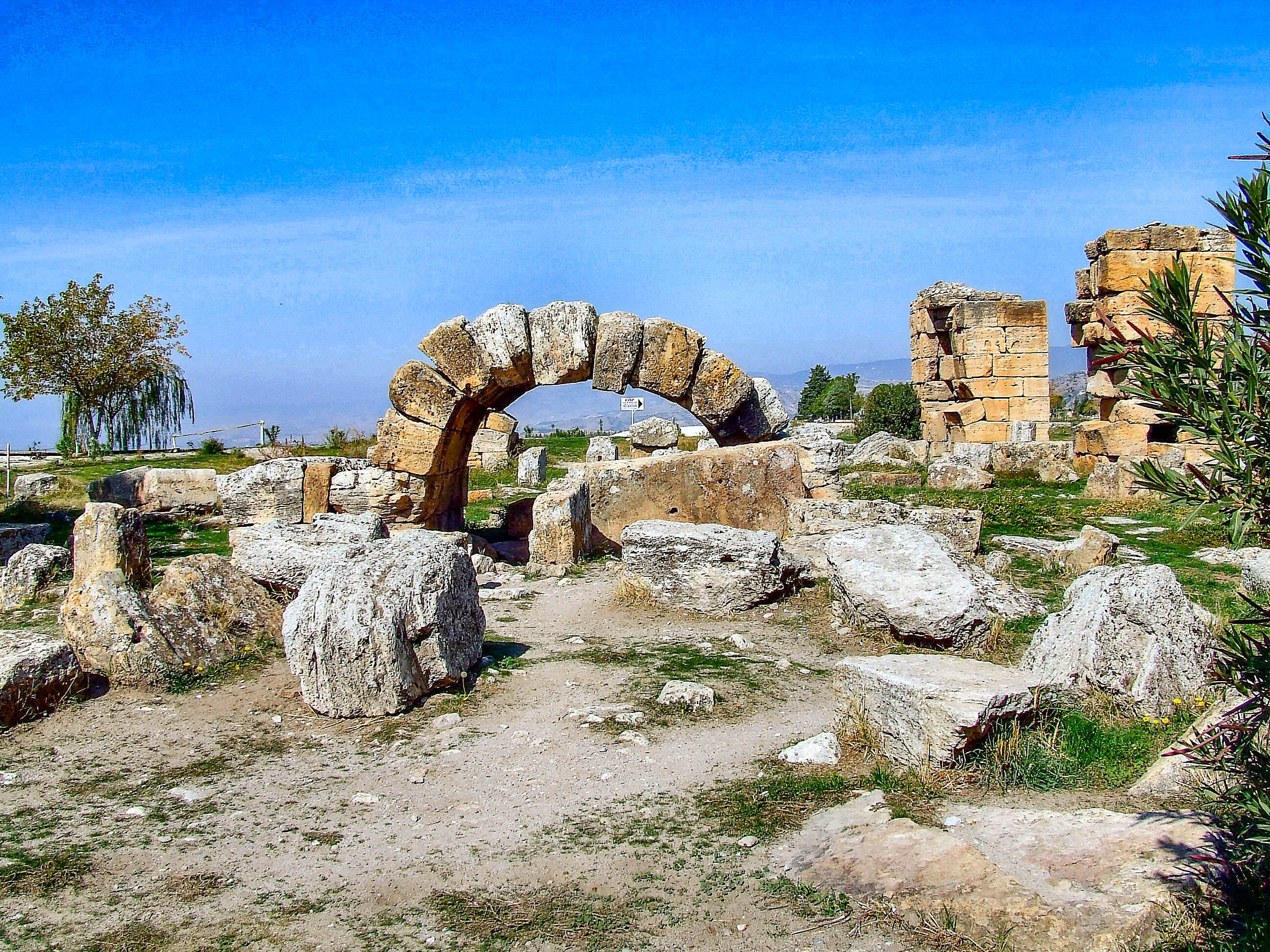 a prominent stone archway