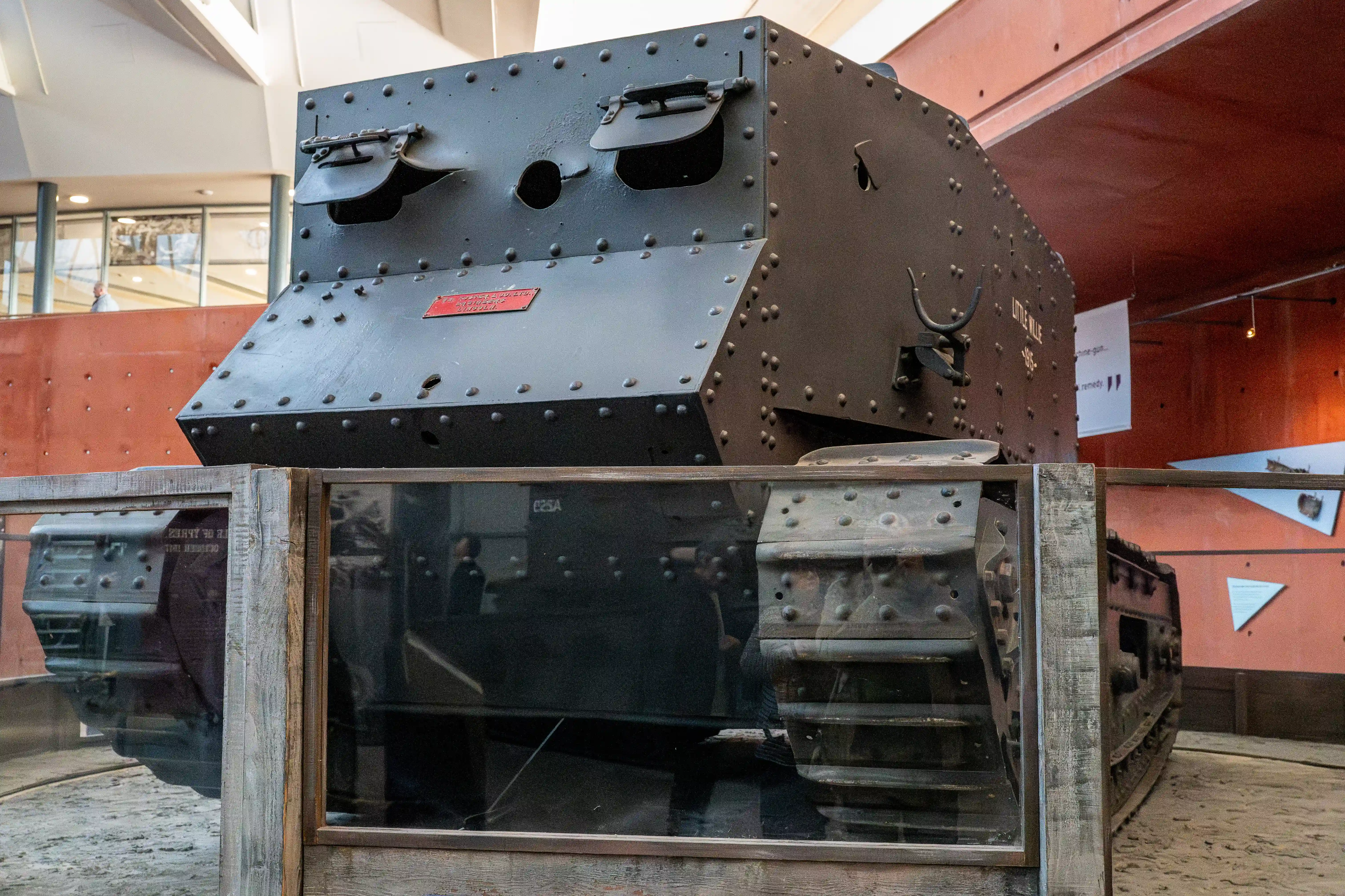 Little Willie was the world’s first completed tank prototype, built in late 1915 by William Foster & Co. in Lincoln, England. It was designed to break the stalemate of trench warfare during World War I, featuring a tracked, armoured hull and a dummy turret. However, its limited trench-crossing ability and top-heavy design led to the development of the improved 