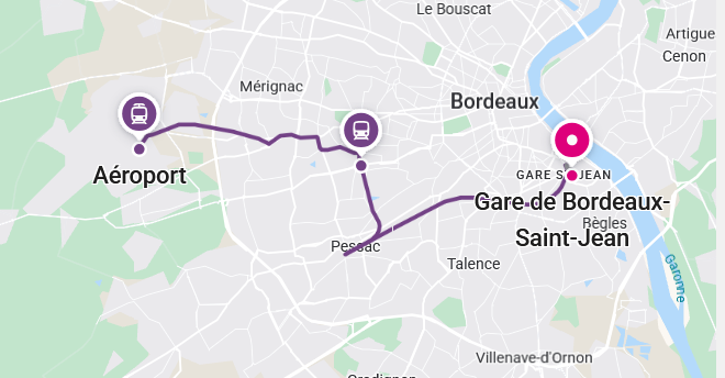 route from the Airport