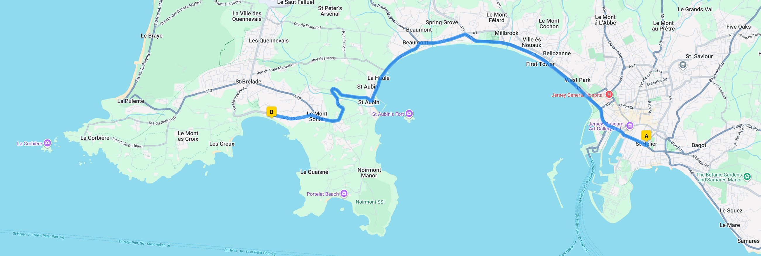map for Brelade
