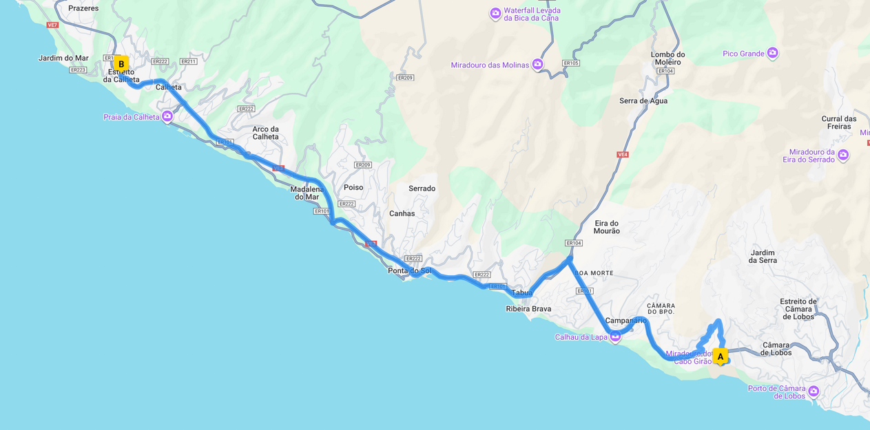 map for Calheta