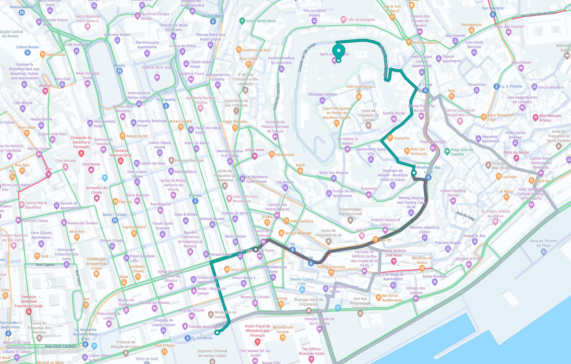 map for Castelo de São Jorge