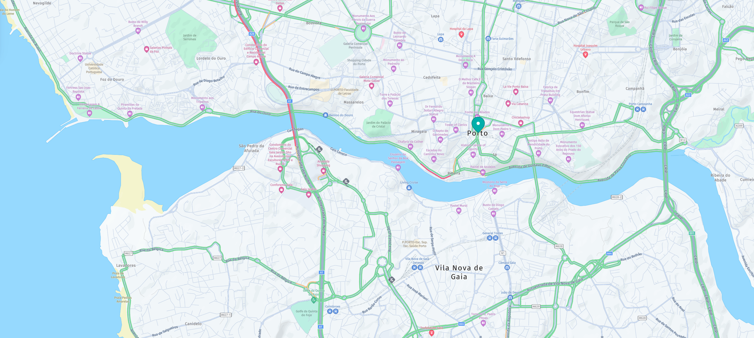 map for River Duoro