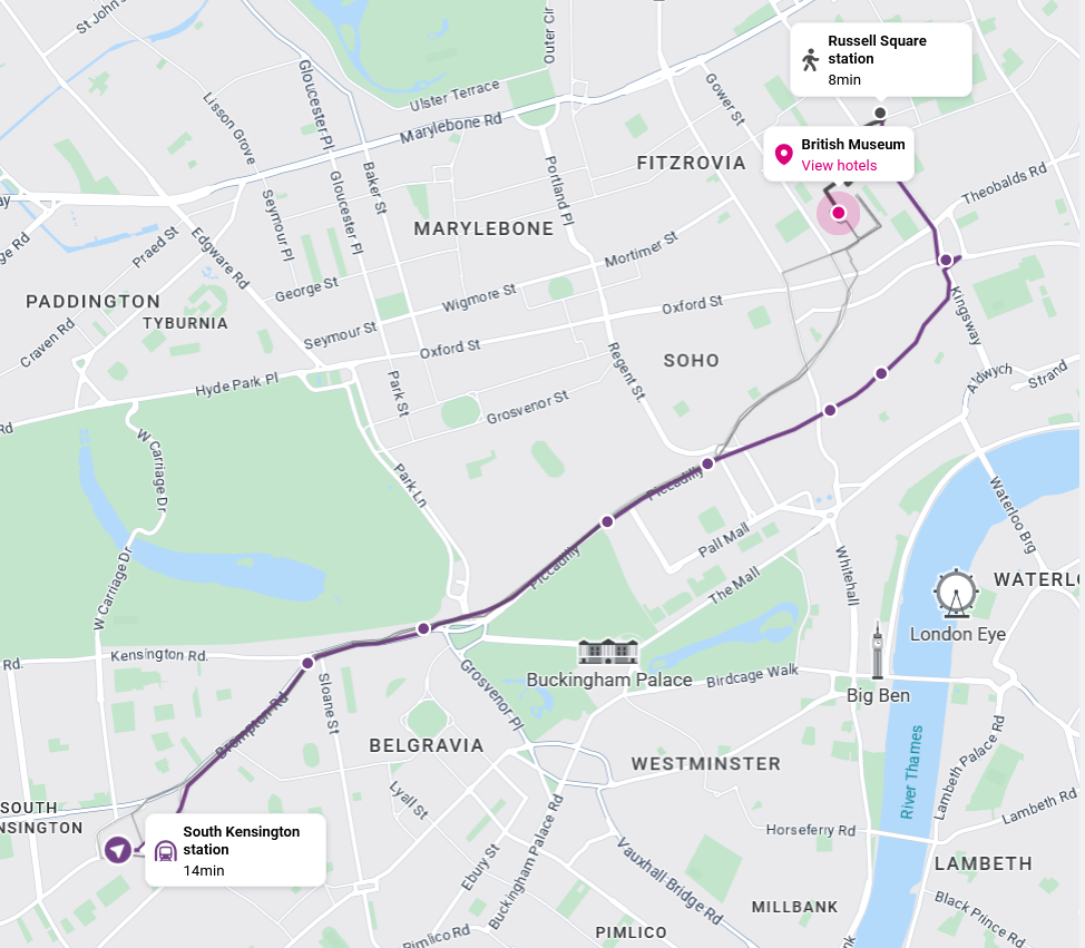 map for South Kensington